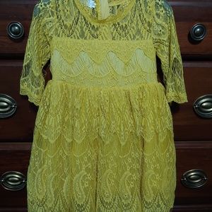 Lace Mustard Dress